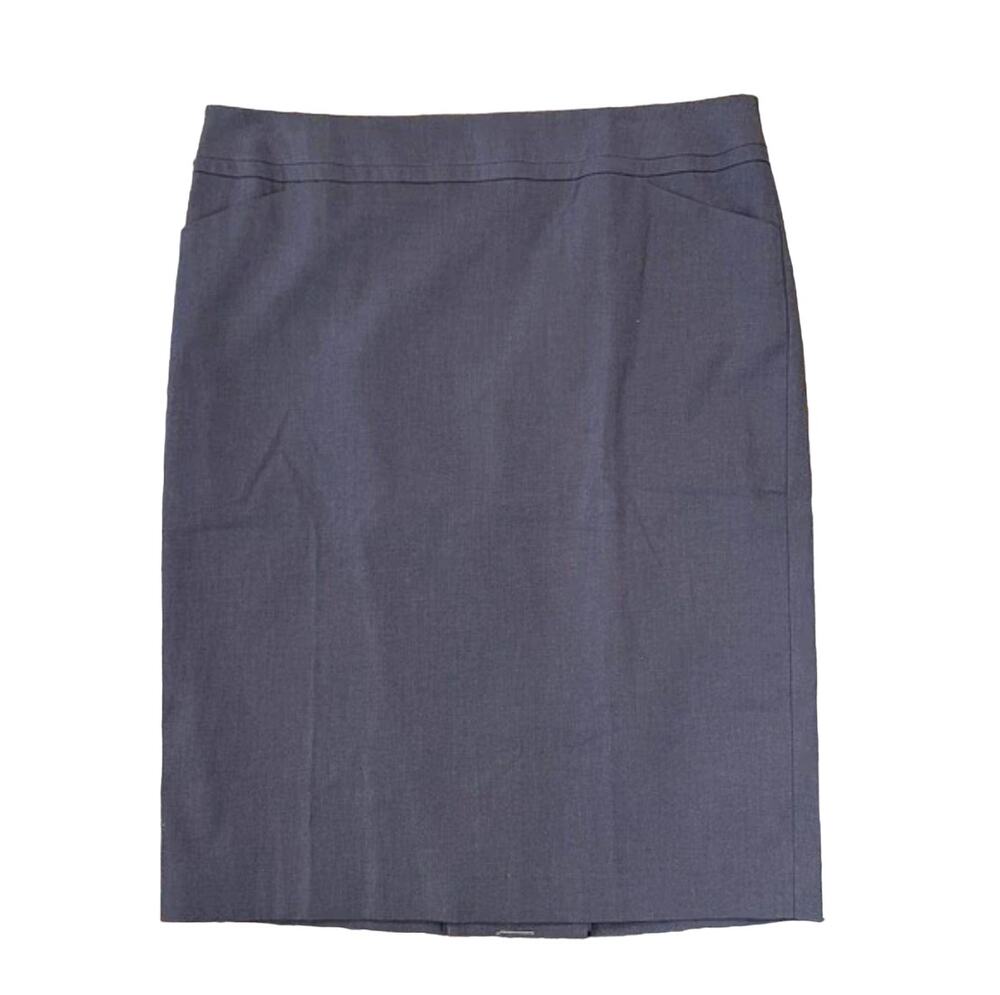 NWT Talbots Blue Cotton Lined Lightweight Pencil Straight Skirt - SIZE 8
